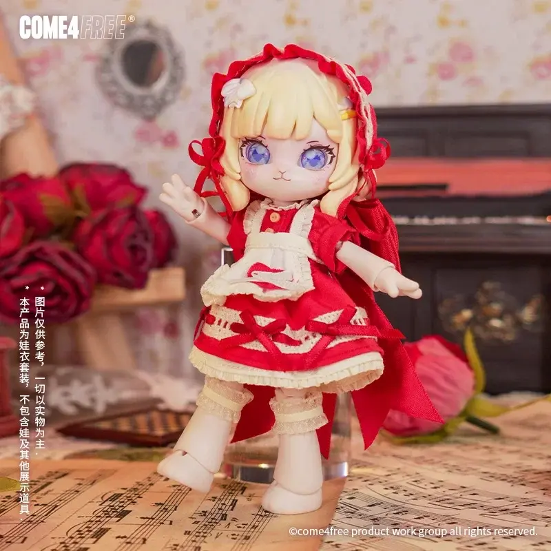 Kawaii Come4free Bonnie 1/12 Bjd Clothes Ob11 Sweet Date Edition Pumpkin Cartoon Peripheral Children Toys Valentine'S Day Gift