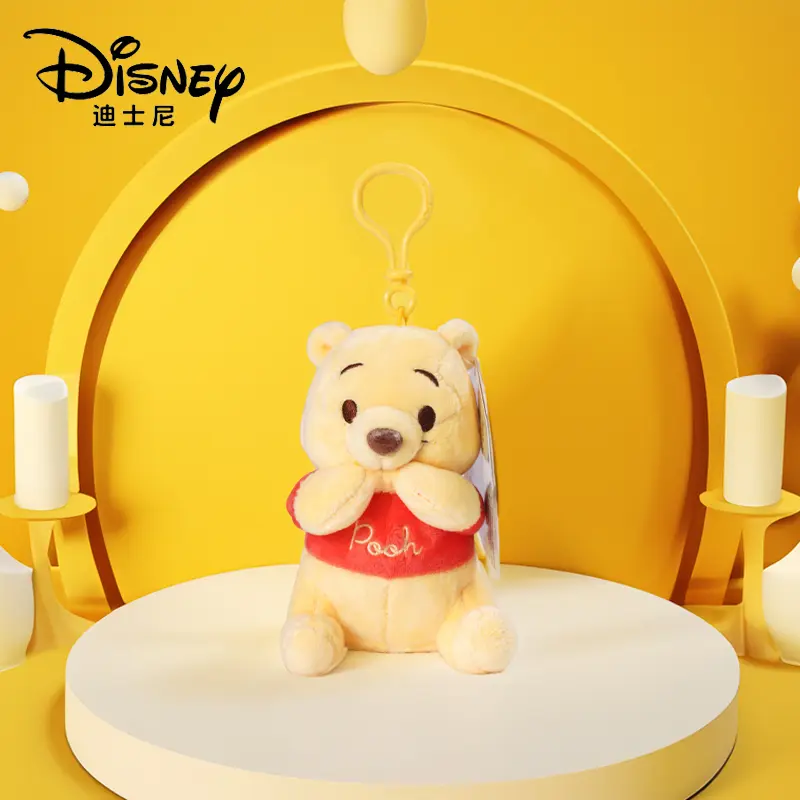 Disney Winnie the Pooh Keychain Plush Toy Doll keyring Backpack Pendant Comfortable And Soft Children's Toy