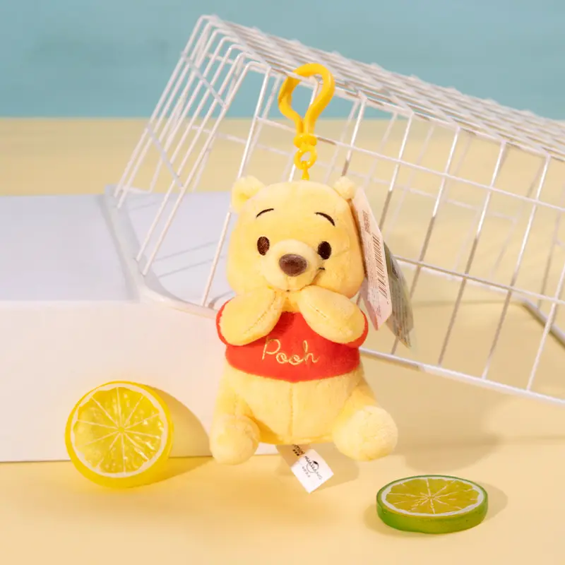 Disney Winnie the Pooh Keychain Plush Toy Doll keyring Backpack Pendant Comfortable And Soft Children's Toy