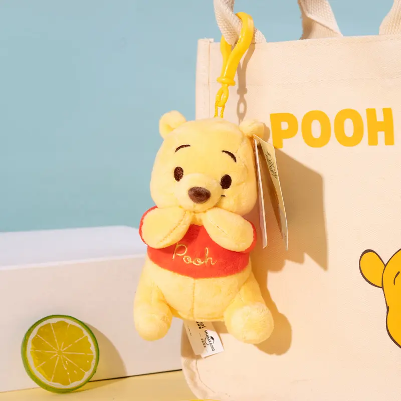 Disney Winnie the Pooh Keychain Plush Toy Doll keyring Backpack Pendant Comfortable And Soft Children's Toy