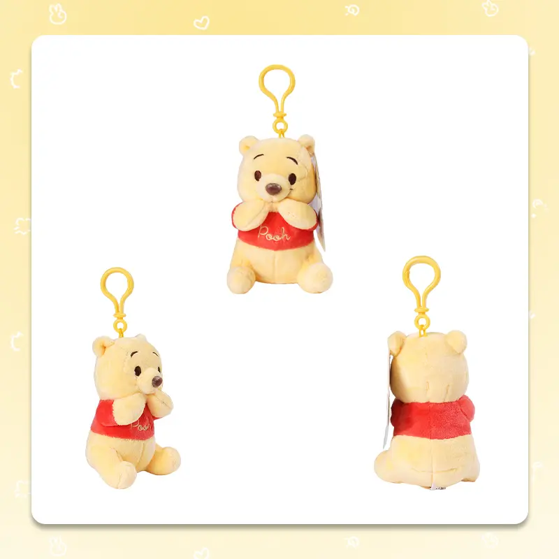 Disney Winnie the Pooh Keychain Plush Toy Doll keyring Backpack Pendant Comfortable And Soft Children's Toy