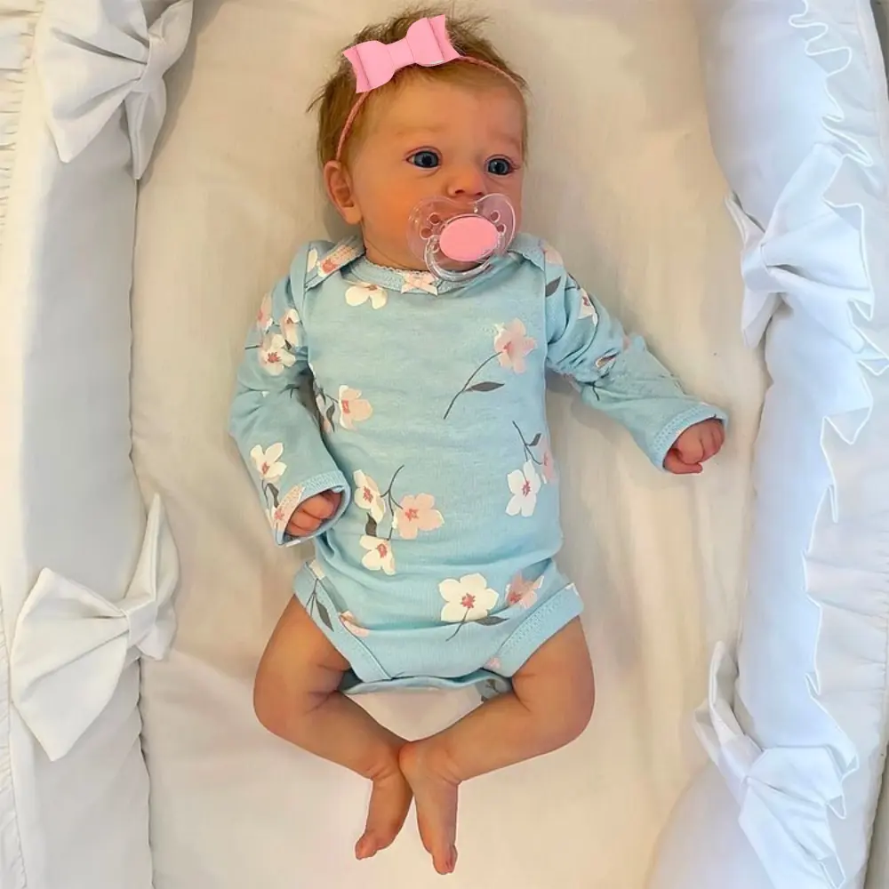 MRB 18 Inches Finished Reborn Baby Dolls Felicia Realistic Lifelike Adorable Newborn Girl Best Birthday Christmas Gift Toy