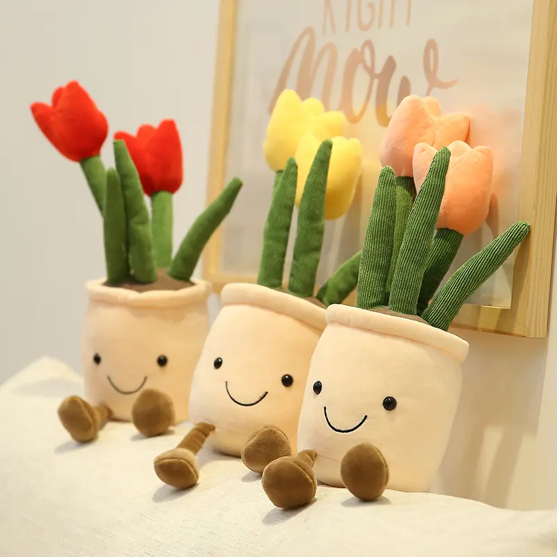 30cm Artificial Flower Plush Toy Green Plants Bloom Cactus Sunflower Cactus Soft Dolls Girls Boys Kawaii Xmas Gift Home Decor