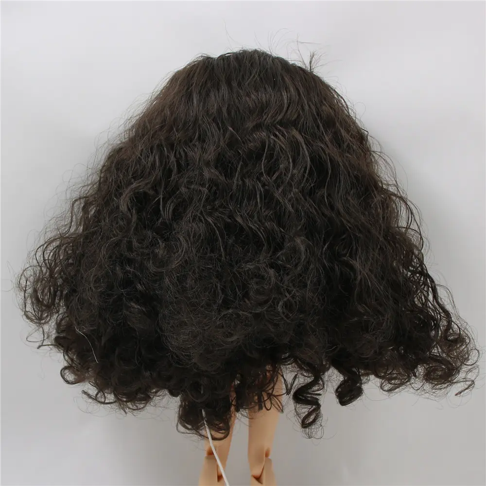 ICY Blyth Doll Wig Hair RBL scalp and dome Dark brown long hair for custom doll DIY accessory