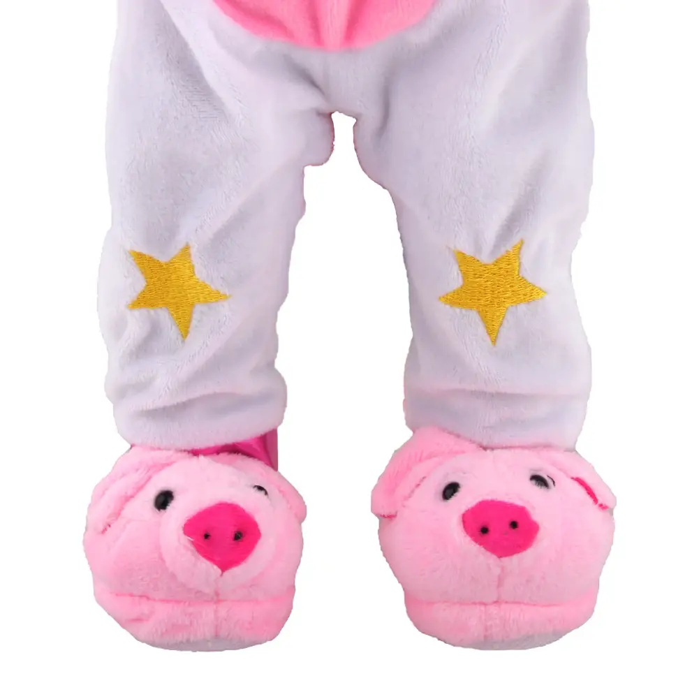 Plush Doll Shoes Dog Tiger Frog Porket Slippers For 1/3 BJD,American 18 Inch&43cm Baby New Born Doll OG Girl Doll Shoes Gift Toy
