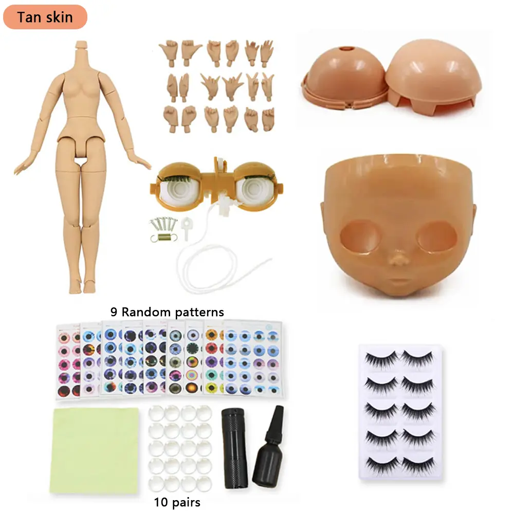 DBS blyth doll bjd jiont body scalp eyes mechanism eye chip customized set diy toy gift