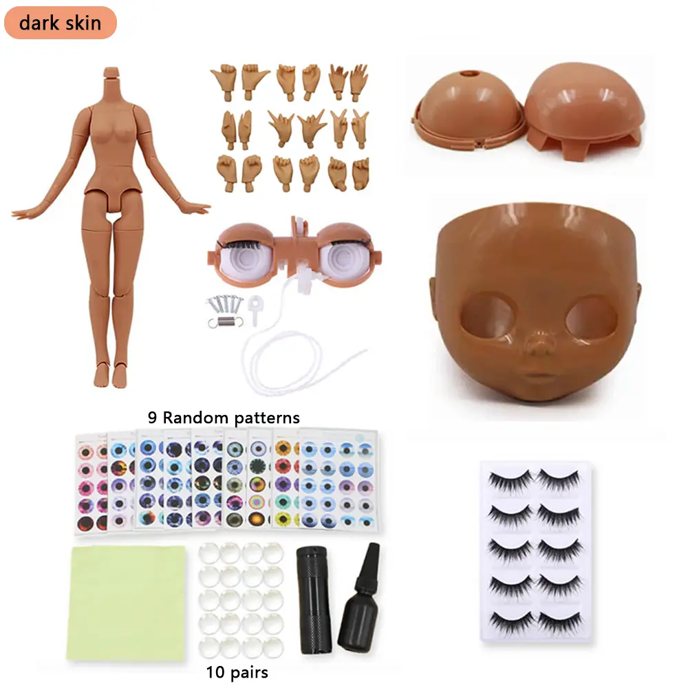 DBS blyth doll bjd jiont body scalp eyes mechanism eye chip customized set diy toy gift