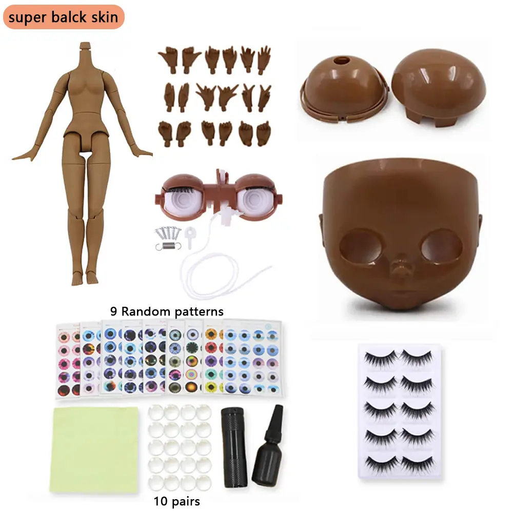 DBS blyth doll bjd jiont body scalp eyes mechanism eye chip customized set diy toy gift