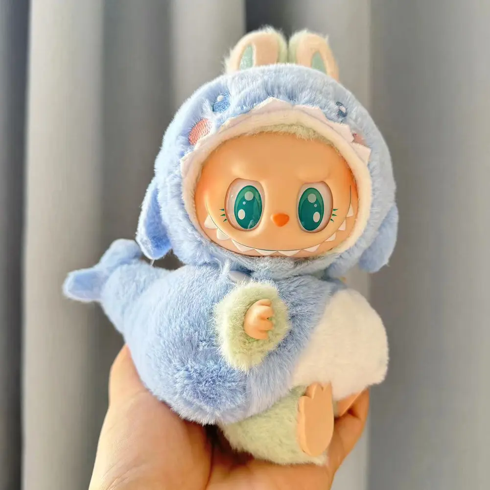 15-17 cm For Labubu v1v2 Clothes outfit For Labubu Sitting Party Bear Label Scarf Hat Bag Dolls Accessories Cute Decoration ﻿