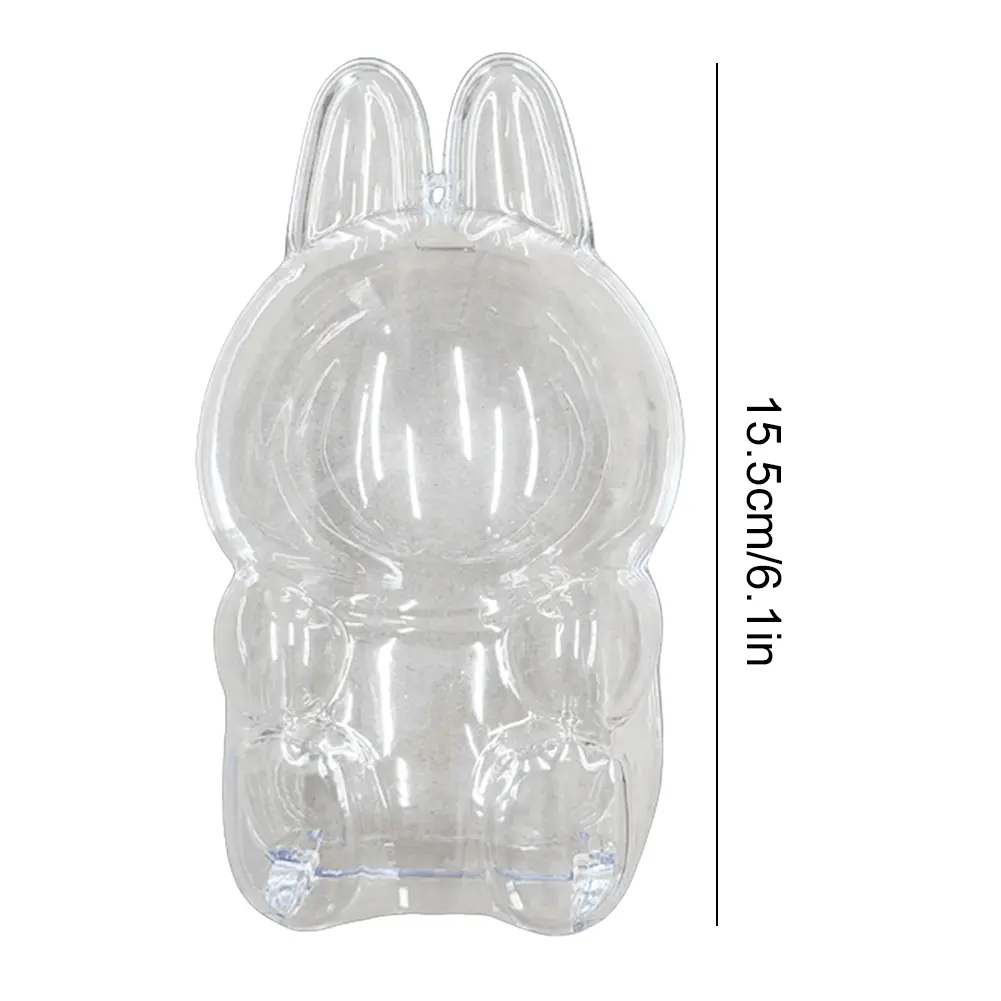 For Labubu Transparent Protective Cover 1-5PC Monster Toy Elf Doll Case Storage Box Cute Elf Plushie Display Cover for Doll Gift