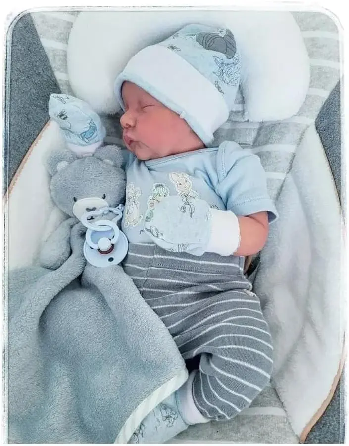 Realistic Reborn Dolls Levi - 18 Inch Lifelike Sleeping Baby Boy That Look Real Soft Cloth Body Newborn Baby Dolls Poseable Adva