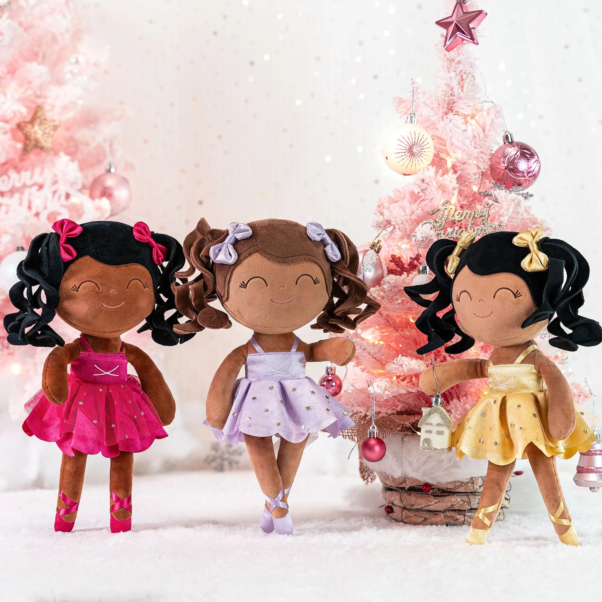 Gloveleya Plush Toys  New Design Ballet Dancer Dolls Curls Dolls Dreaming Girl Gifts for Kids Soft Toys Girl‘s Birthday Gift