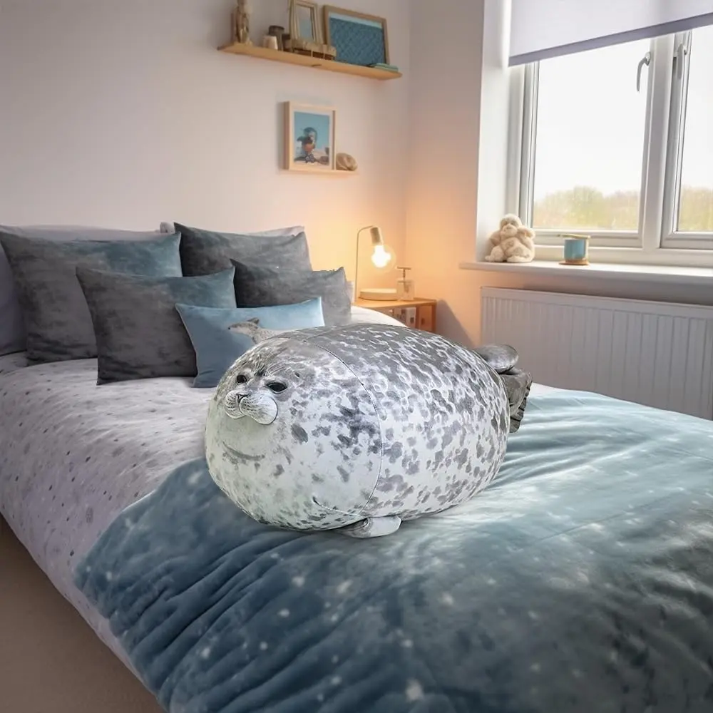 MerryXD Chubby Blob Seal Pillow,Stuffed Cotton Plush Animal Toy Cute Ocean Large(24.5)
