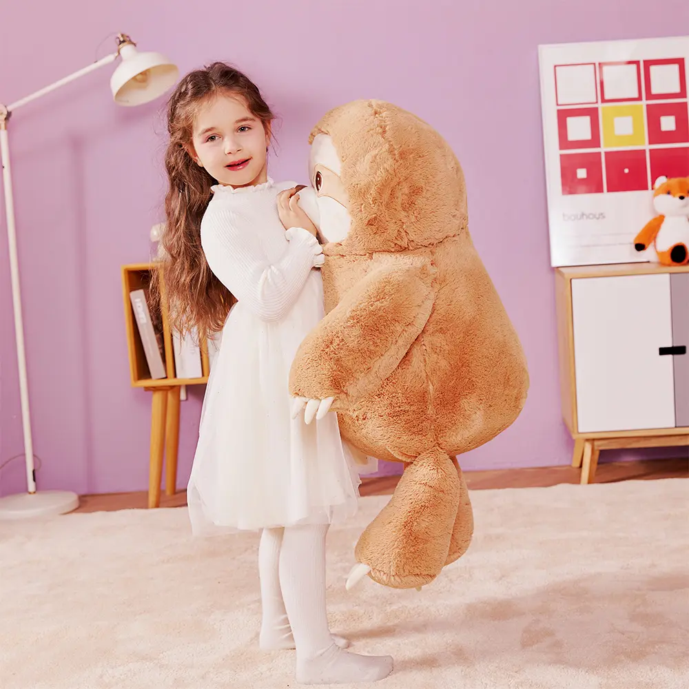 IKASA Giant Sloth Stuffed Animal Plush Toy,Large Bradypod Cute Jumbo Soft Toys,Huge Big Size Plushie,Gifts for Kids