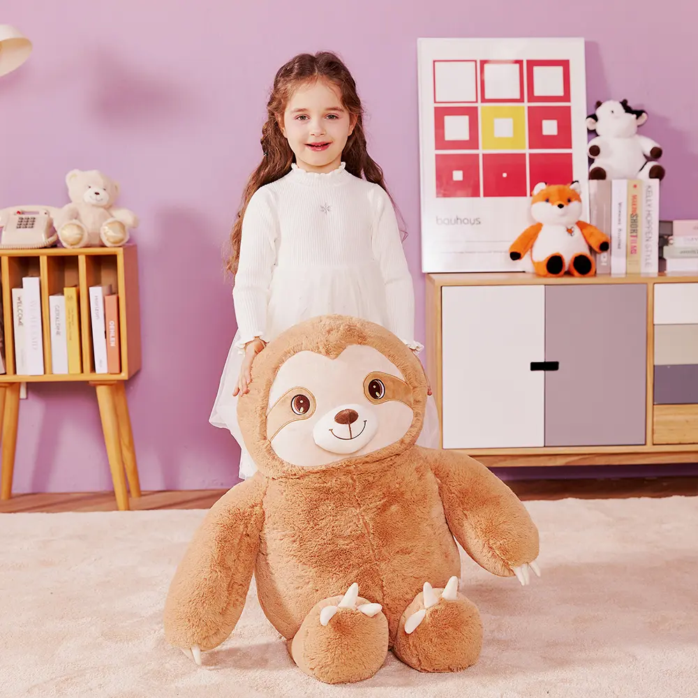 IKASA Giant Sloth Stuffed Animal Plush Toy,Large Bradypod Cute Jumbo Soft Toys,Huge Big Size Plushie,Gifts for Kids