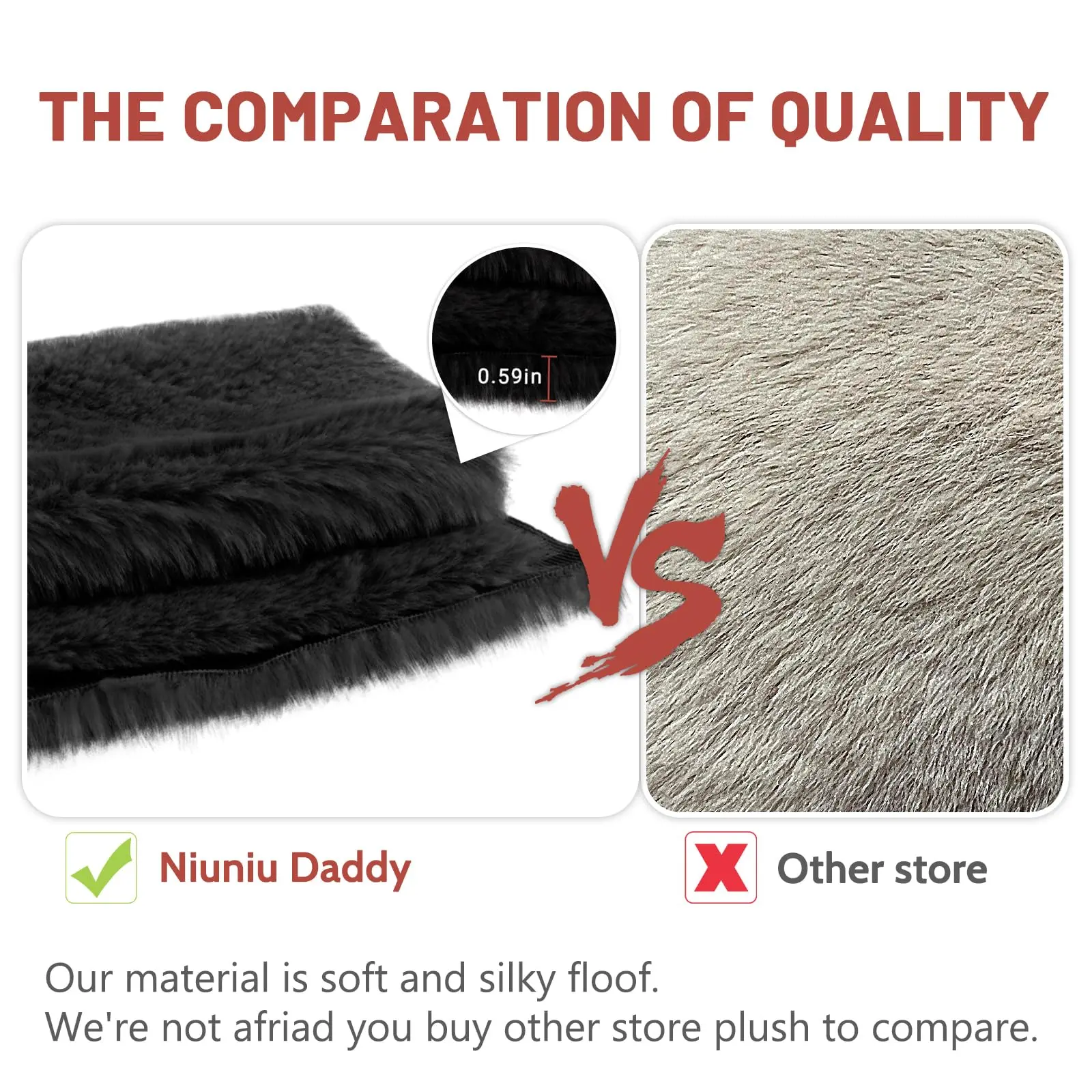Niuniu Daddy 20" | 3.3 Pound Panda Weighted Stuffed Animals Plush Toys, Large Pillowfort Plush Animals for Kids Adults