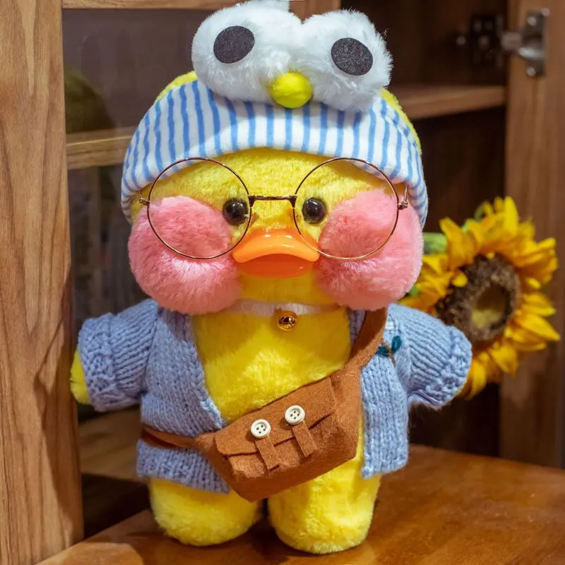 Doll Accessories for 30cm LaLafanfan Cafe Duck Dog Plush Doll Clothes Headband Bag Glasses Outfit for 20-30cm Plush Toy
