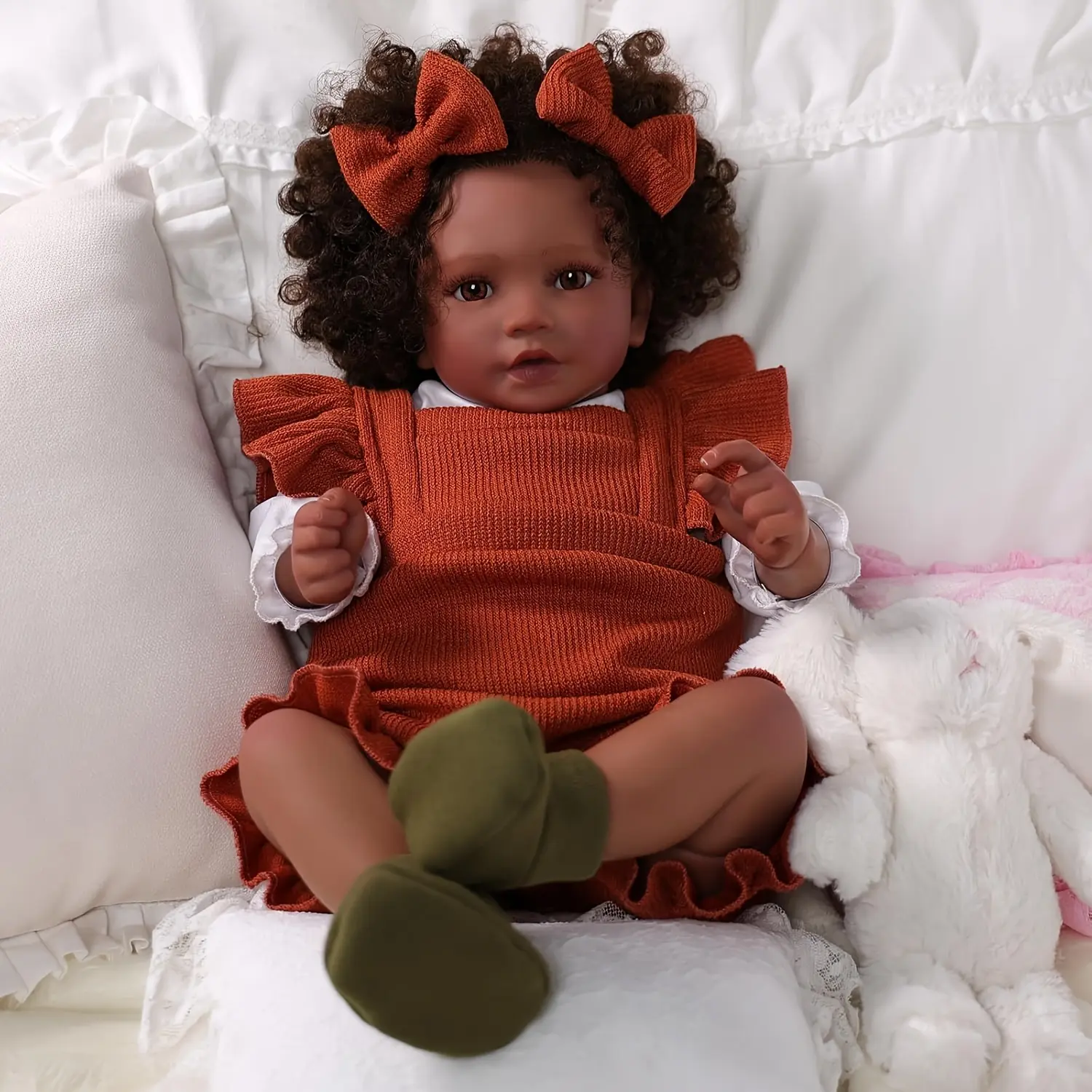 20 ” Lifelike Reborn Baby Dolls Girl - Soft Body Realistic Newborn Baby Doll with Clothes and Toy Gift