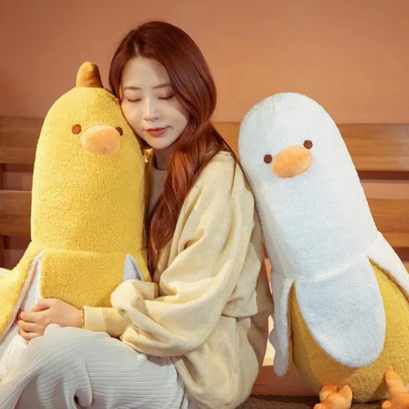 70CM Banana Duck Plush Toy Cute Anxiety Make A Friend Duck Throw Pillow Doll Send Children's Christmas Birthday Presents