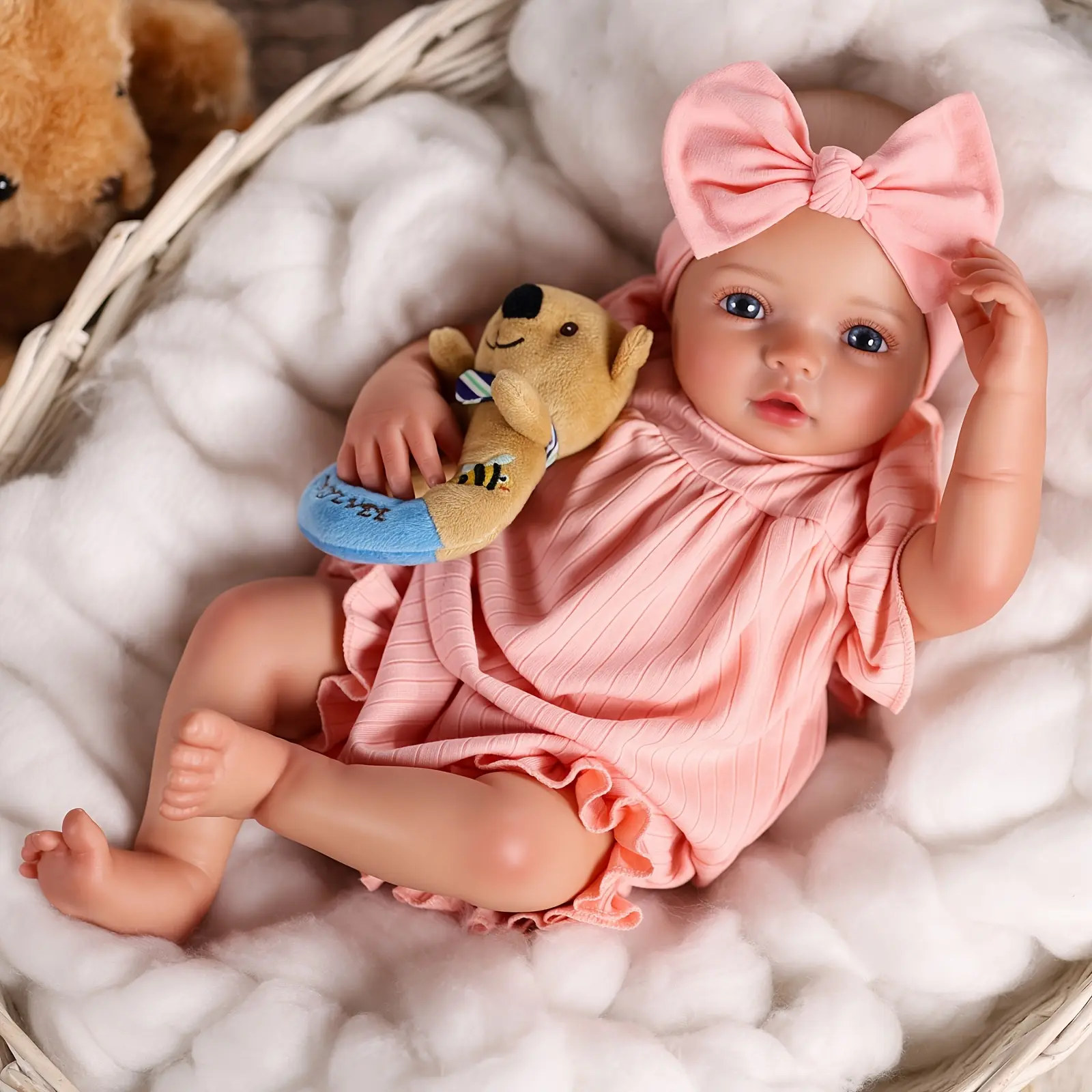 BABESIDE Lifelike Reborn Baby Dolls - 17 " Realistic Newborn Baby Doll Real Life Baby Doll  with Accessories Set For Kids 3+
