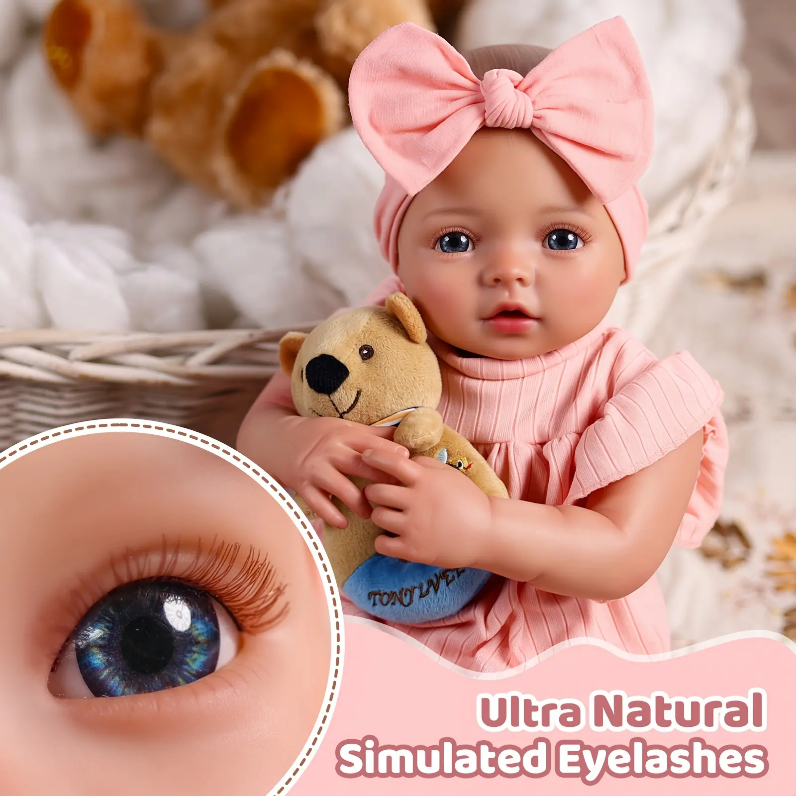 BABESIDE Lifelike Reborn Baby Dolls - 17 " Realistic Newborn Baby Doll Real Life Baby Doll  with Accessories Set For Kids 3+