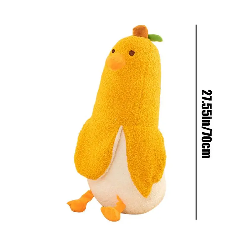 Animal Duck Plush Pillow Cute Stuffed Banana Duck Hugging Pillow Toy Stuffed Animal Plush Toy Adorable Animal Doll Toy For Kid
