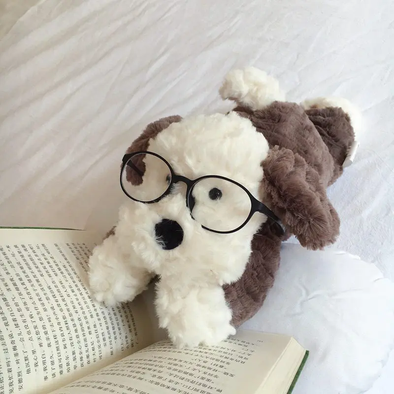 35cm/55cm High Quality Simulation Fluffy Dog Plush Toy Stuffed Lifelike Collie Puppy Doll Home Decor Birthday Gift