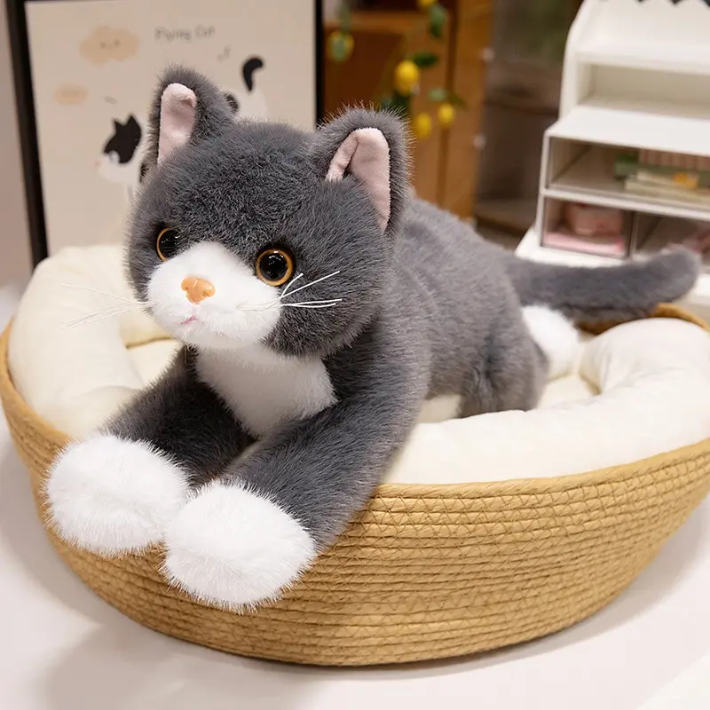 Cute Simulation Ragdoll Cat Plush Toys Soft Stuffed 8 Colour Kitten Model Fake Cat Realist Animals Girls Valentine's Day Gift