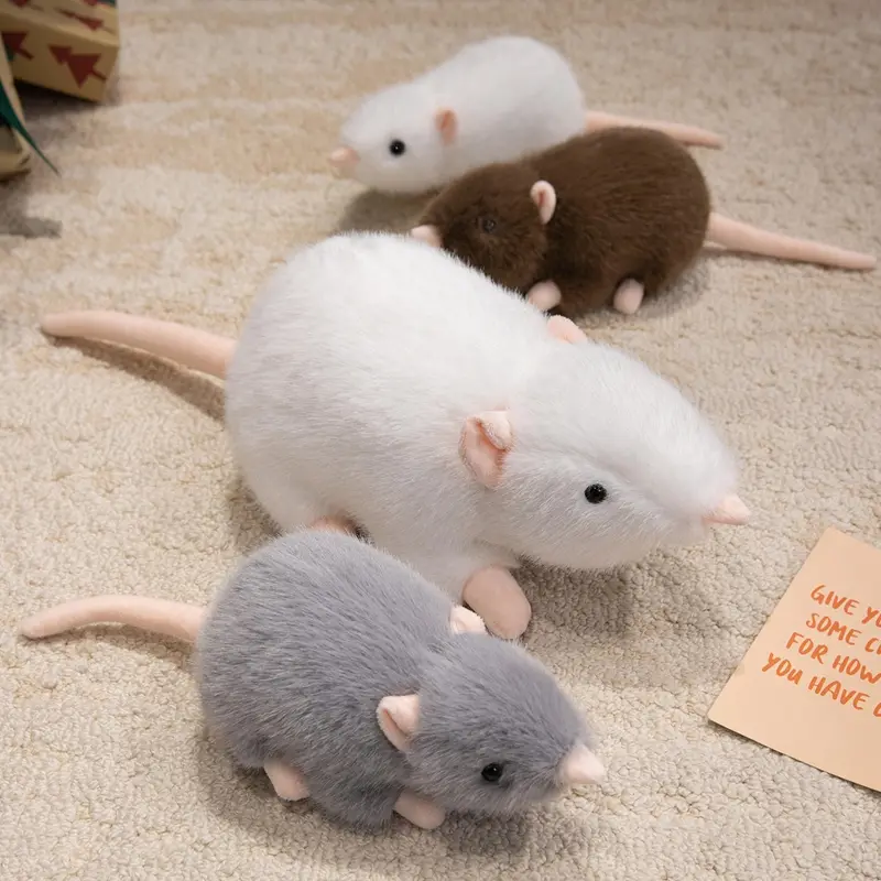 30cm-100cm Simulated Mouse Super Soft Plush Mouse Plushy Doll Stuffed Rat Plush Animal Toys for Children Peluche Mascot Gift