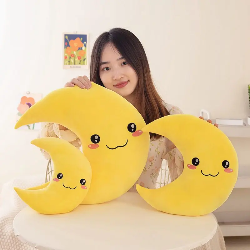 25cm-45cm New Sky Style Funny Moon Soft Plush Toy Baby Cute Throw Pillow Comfort Dolls Home Decor Xmas Gift Kids