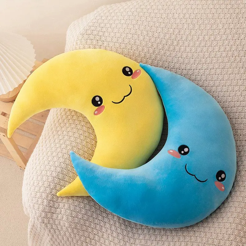 25cm-45cm New Sky Style Funny Moon Soft Plush Toy Baby Cute Throw Pillow Comfort Dolls Home Decor Xmas Gift Kids