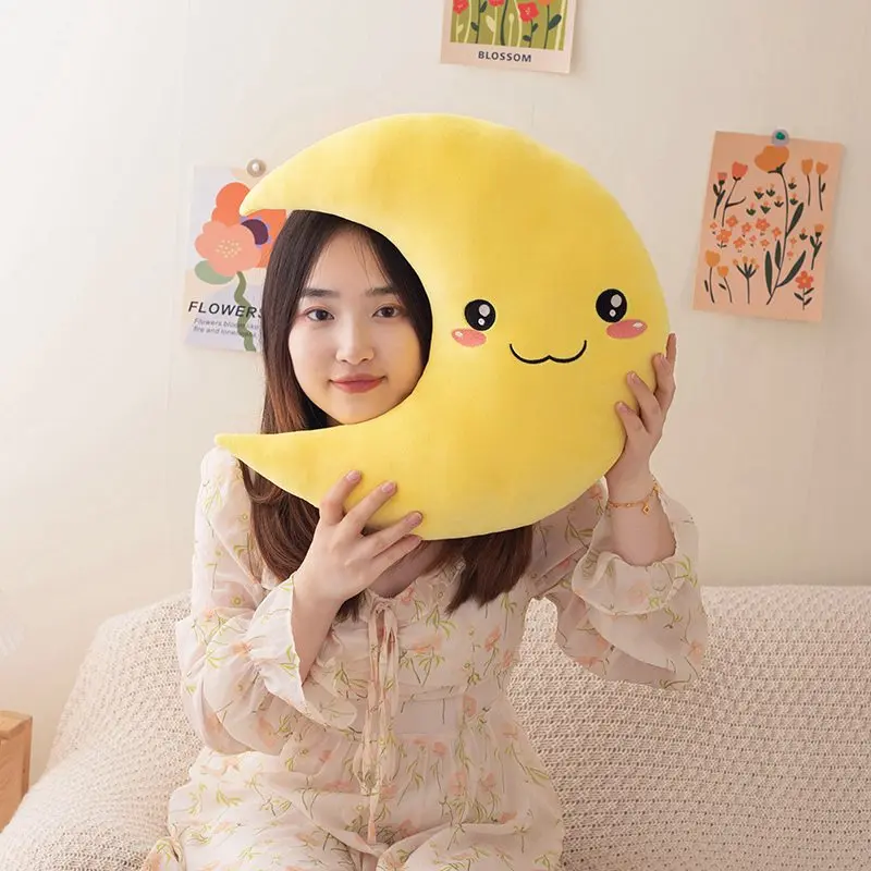 25cm-45cm New Sky Style Funny Moon Soft Plush Toy Baby Cute Throw Pillow Comfort Dolls Home Decor Xmas Gift Kids