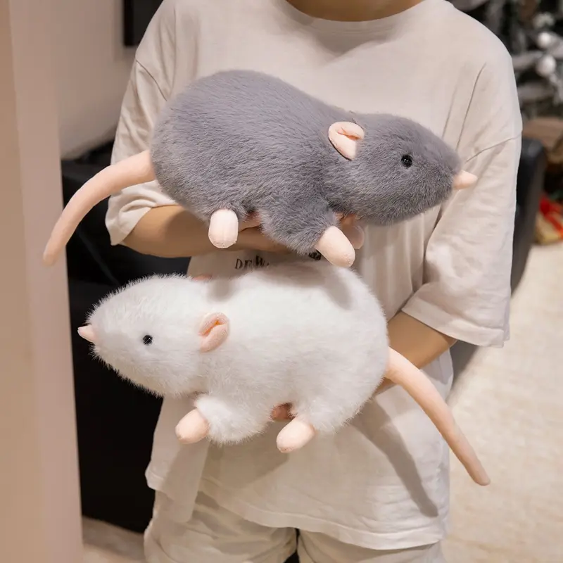 32cm New Mini Soft Plush Simulation Mouse Plushie Doll Stuffed Rat Plush Animal Toy Mascot Peluche Mouse Doll for Pet