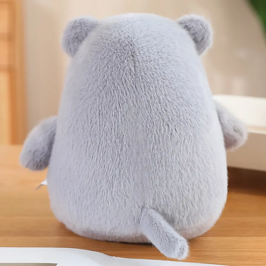 12cm Cute Fluffy Hippo Plush Toy Soft Stuffed Cartoon Hippopotamus Animal Doll Home Decoration Baby Kids Birthday Christmas Gift