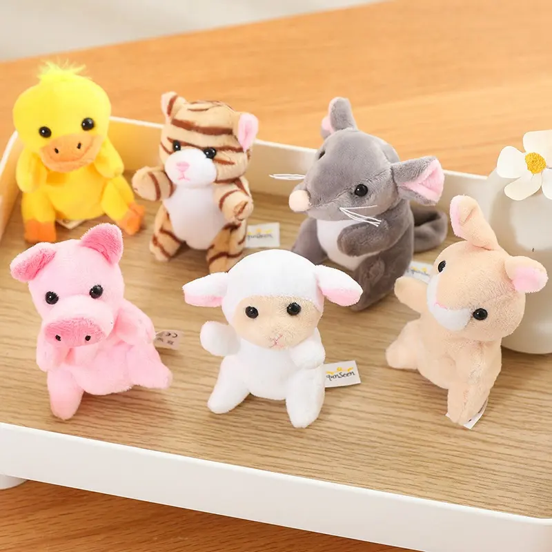 New Hand Puppet Plush Toy Cartoon Animal Family Finger Puppet Role Play Tell Story Cloth Doll Educational Toys For Children Kids