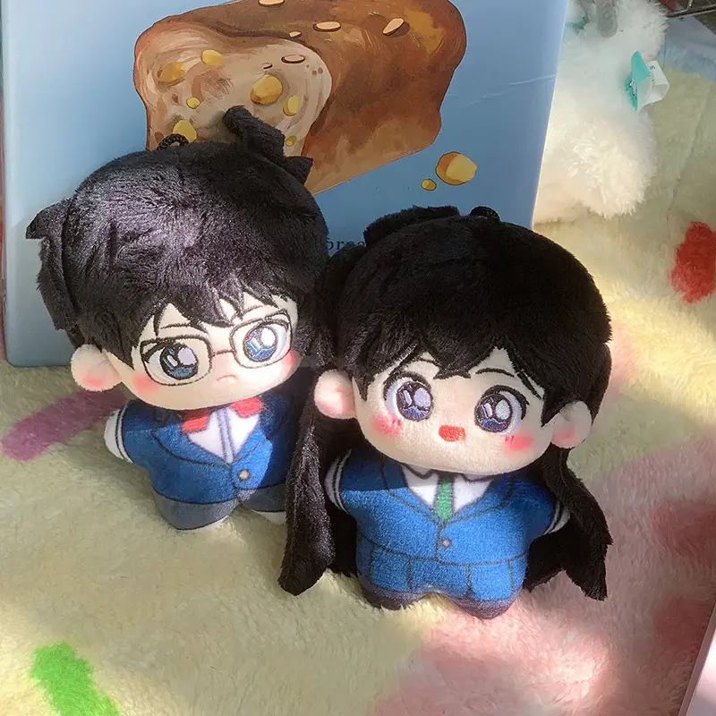 10cm Anime Detective Conan Plush Doll Soft Fashion Cute Model Cartoon Figure Home Mini Pendant Decoration Kids Birthday Gift