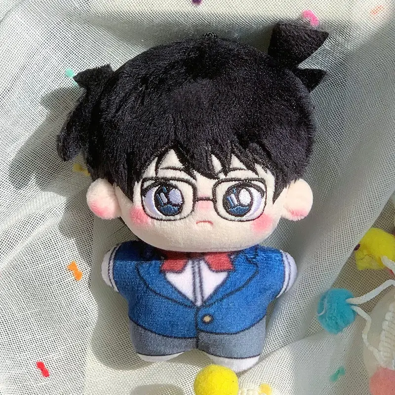 10cm Anime Detective Conan Plush Doll Soft Fashion Cute Model Cartoon Figure Home Mini Pendant Decoration Kids Birthday Gift