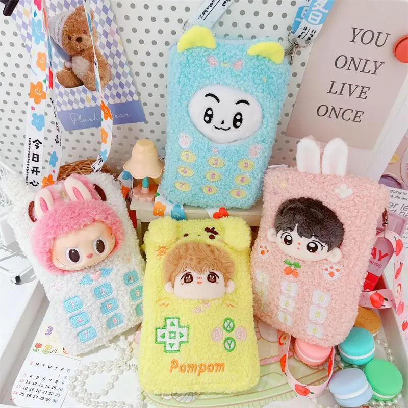 Cute Doll Accessories Clothes Headgear For 17CM Labubu V1 V2 Mini Dolls Clothing Kids Gift Bags for Dolls Potato Chip Head Set
