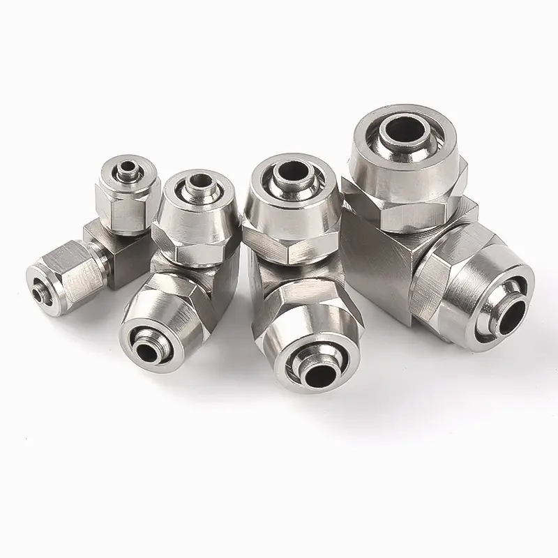 Copper Plated Nickel Pneumatic Air Quick Connector For Hose Tube OD 4MM 6 8 10 12 14 16MM Fast Joint Connection KPV KPE  PZA