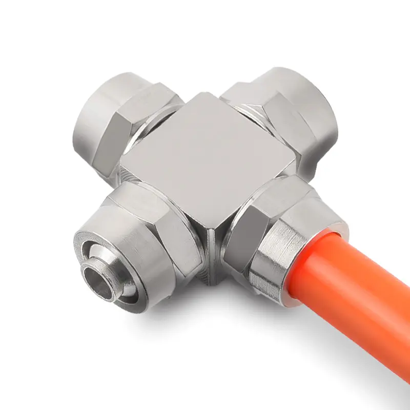 Copper Plated Nickel Pneumatic Air Quick Connector For Hose Tube OD 4MM 6 8 10 12 14 16MM Fast Joint Connection KPV KPE  PZA