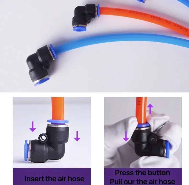 1pcs Blue PV PVG Pneumatic Fitting Pipe Connector Tube Air Quick Fittings Water Push In Hose Couping 4mm 6mm 8mm 10mm 12mm 14mm