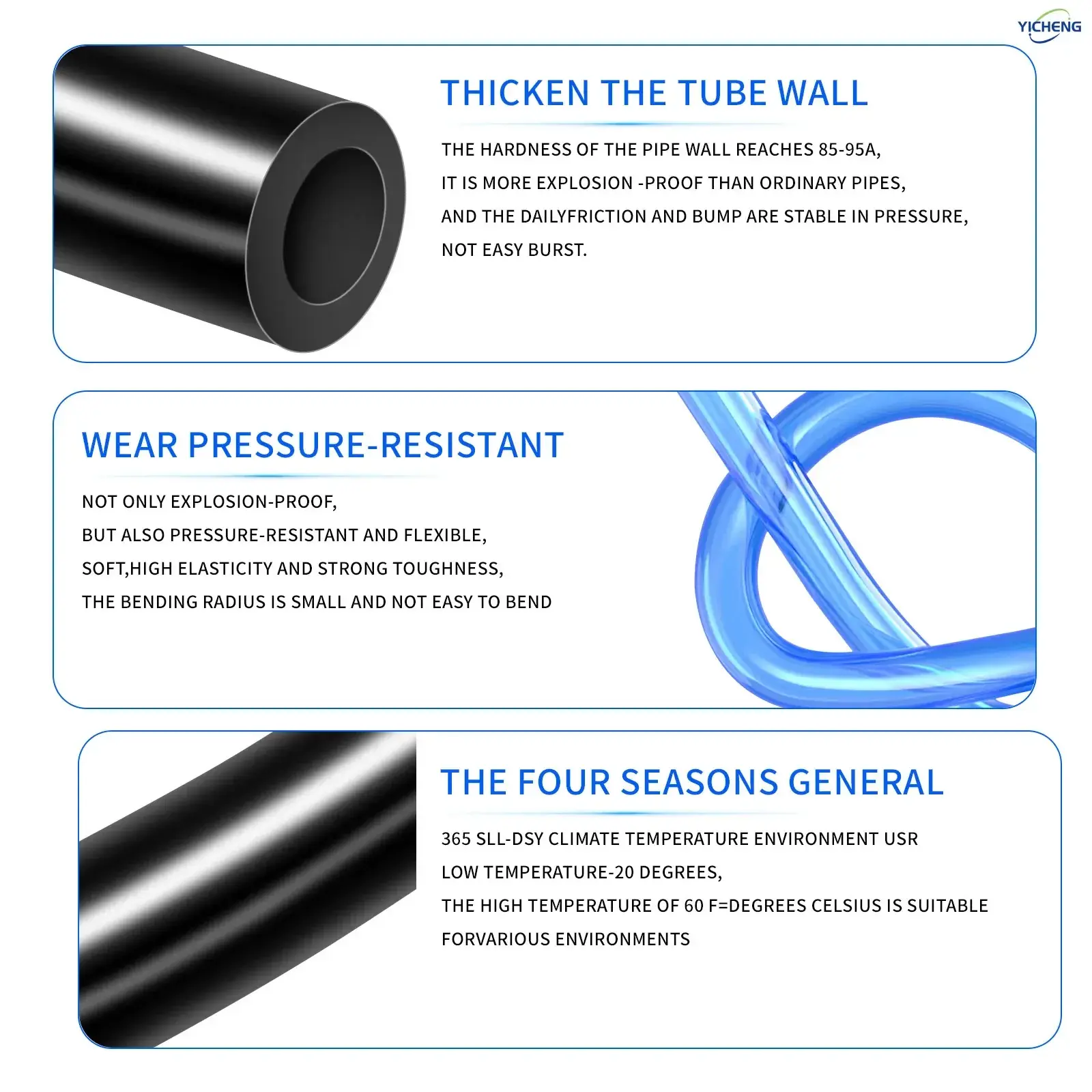 YICHENG PNEUMATIC 4MM ID 6MM OD 10 Meters PU Air Tubing Pipe Hose Pu Air Hose for Air Line Tubing or Fluid Transfer Tubing