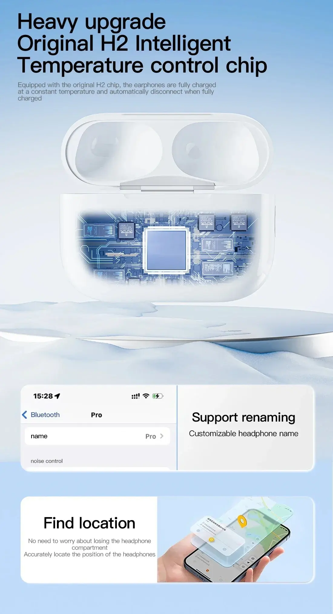 Replacement Wireless Charging Box Case For Airpods 4 3 2 1Bluetooth-Compatible Airpods Pro 1 2 Charger Case Earphone Accessories