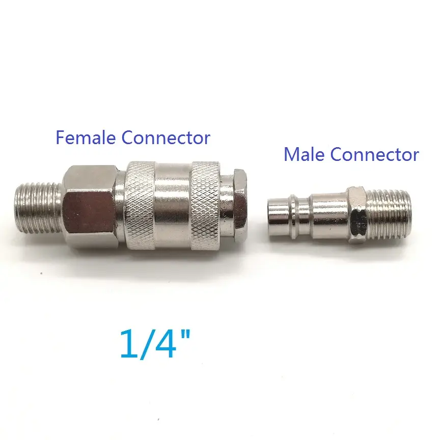 1/4"  Standard European Style Joint NPT External Thread Pneumatic Quick Coupling  Connector Fittings