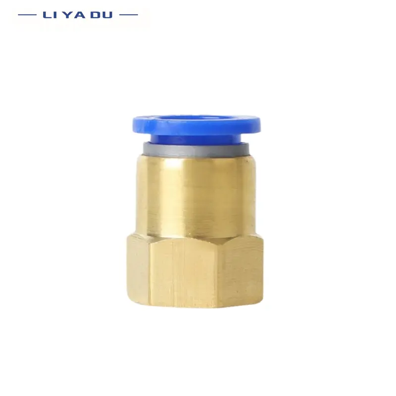 PCF Air Pipe Fitting 4 6 8 10 12mm Hose Tube -1/8 3/8 1/2 1/4 BSP Female Thread Brass Pneumatic Connector Quick Joint Fitting