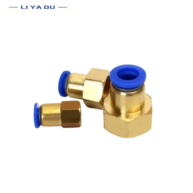 PCF Air Pipe Fitting 4 6 8 10 12mm Hose Tube -1/8 3/8 1/2 1/4 BSP Female Thread Brass Pneumatic Connector Quick Joint Fitting