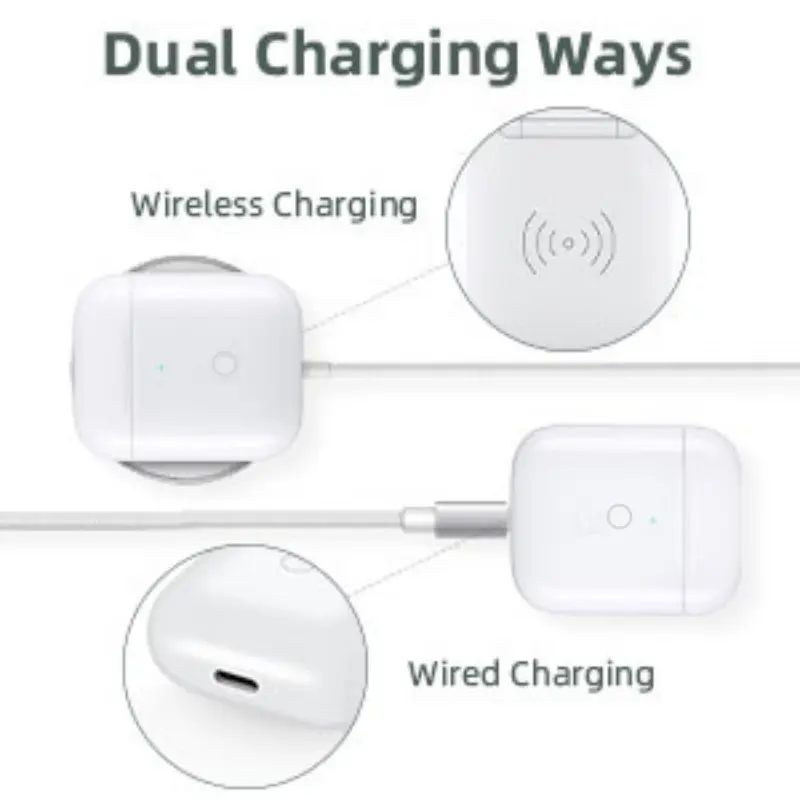 Replacement Wireless Charging Box Case For Airpods 4 3 2 1Bluetooth-Compatible Airpods Pro 1 2 Charger Case Earphone Accessories