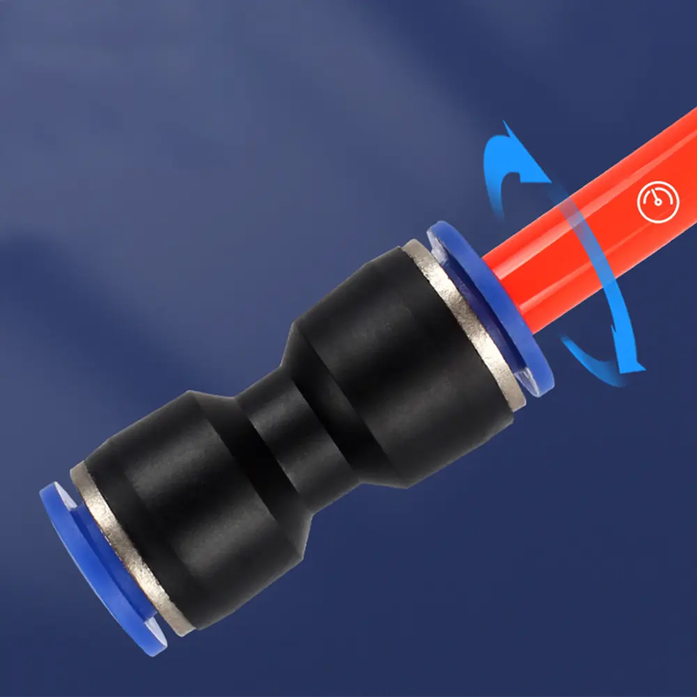Pneumatic Quick Connector Pipe Air Quick Release Connector Hose 4 6 8 10 12 14 16mm PU PV PE PY PZA PK SA PM HVFF Blue Plastic