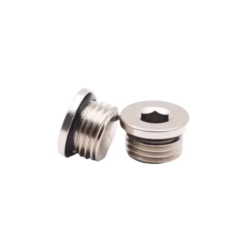 Quick plug M5 1/8 1/4" 3/8" 1/2" 3/4" copper inner hexagonal plug with sealing ring G Thread plug copper End Cap For Pneumatic