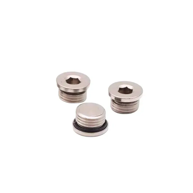 Quick plug M5 1/8 1/4" 3/8" 1/2" 3/4" copper inner hexagonal plug with sealing ring G Thread plug copper End Cap For Pneumatic